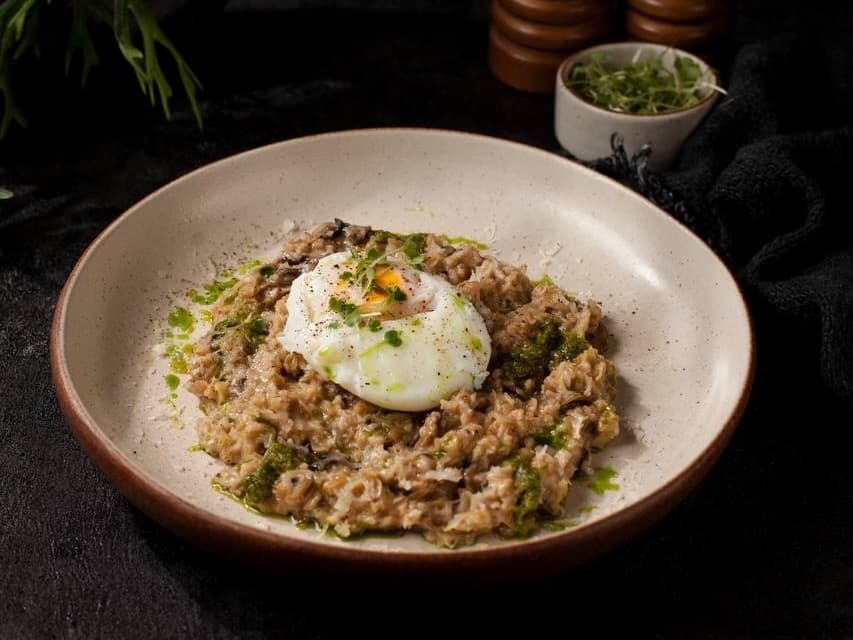 PARMESAN OATMEAL WITH MUSHROOMS